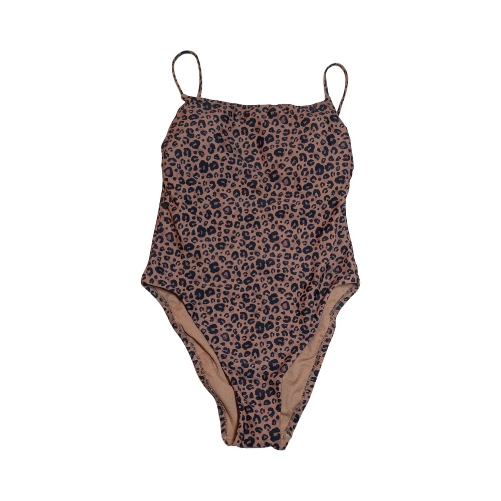 ⭐D4 Women's Leopard Print‎ X-Back One Piece Swimsuit - Shade & Shore Small 4-6